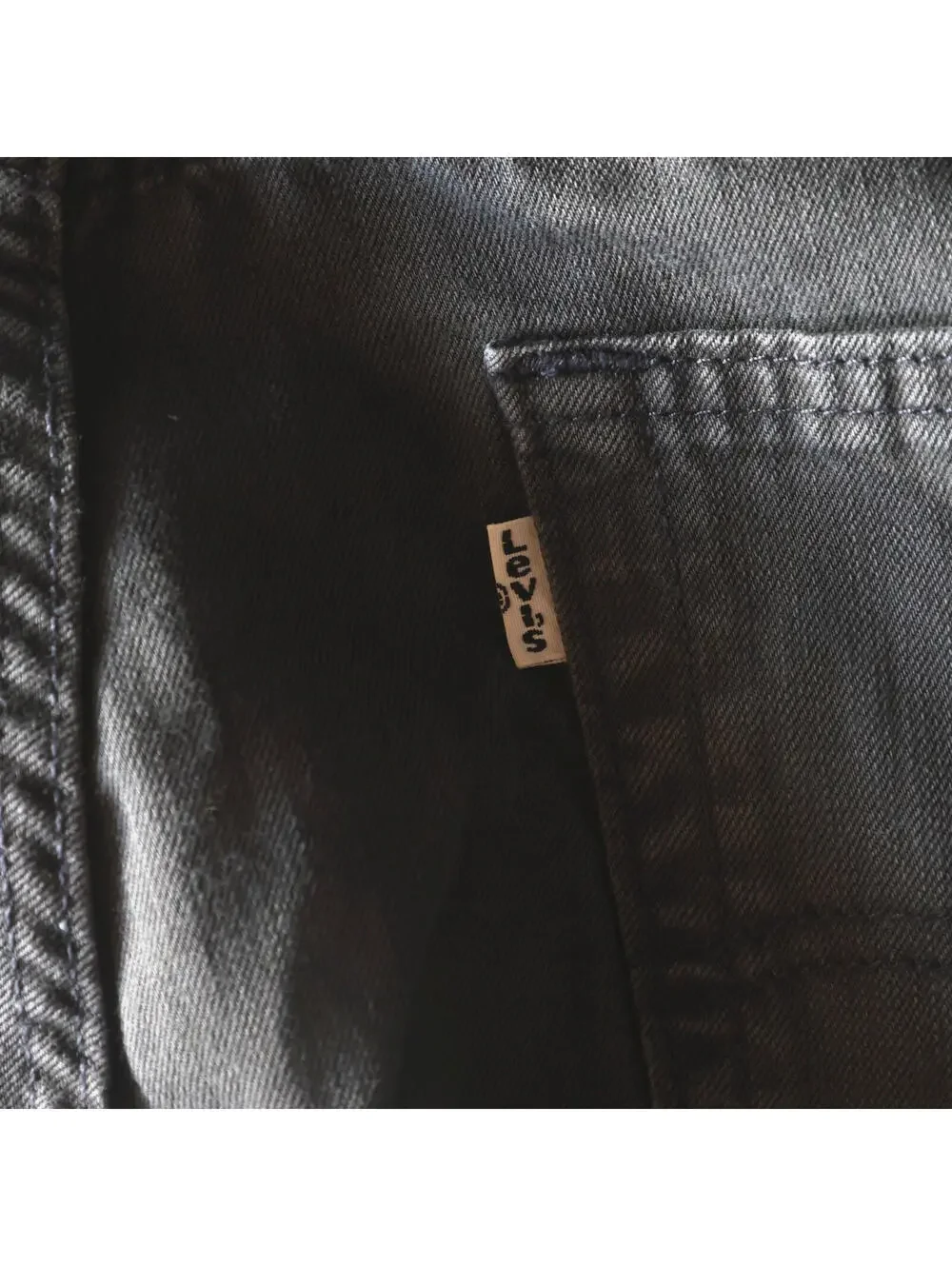 Levi’s 505 White Tab Men’s Jeans 36x32 Black Gray Denim Regular Fit Straight Leg